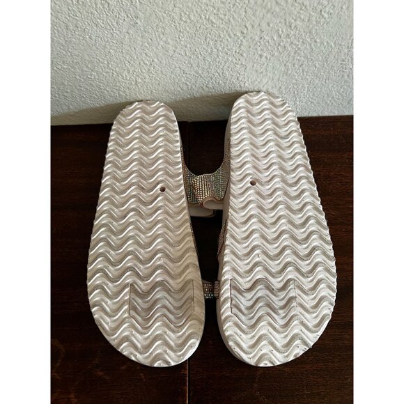 Madden GIrl Twila R Footbed Sandals Sz 9 Slip On Rhinestone Buckles Platform - Picture 6 of 7